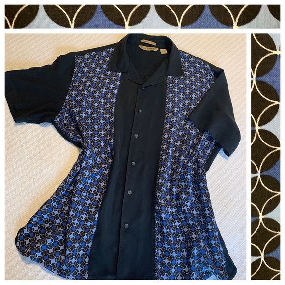 💯 Washable Silk Men’s Camp Style Casual Shirt - Picture 1 of 10